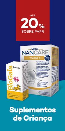 Suplementos crian&ccedil;as com destaque promocional de at&eacute; 20% sobre pre&ccedil;o de Venda ao P&uacute;blico Recomendado